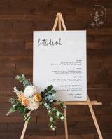 Modern Minimalist Bar Menu Sign | Minimalist Bar Menu Template