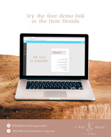 Modern Minimalist Bar Menu Sign | Minimalist Bar Menu Template