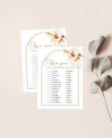 Bridal Shower Games Bundle | Boho Bridal Shower Games