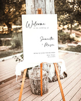 Minimalist Wedding Welcome Sign | Editable Welcome Sign
