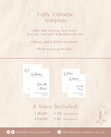 Minimalist Wedding Welcome Sign | Editable Welcome Sign