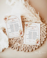 Would She Rather Bridal Shower Game | Bridal Trivia Game
