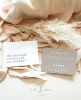 Boho Small Business Thank You Card | Editable Thank You Card Template