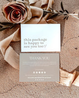 Boho Small Business Thank You Card | Editable Thank You Card Template