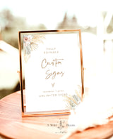 Pampas Grass Custom Sign Template | Customizable Wedding Sign