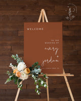 Burnt Orange Wedding Welcome Sign | Terracotta Wedding Welcome Poster