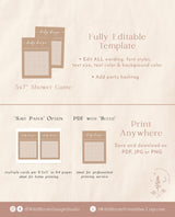 Baby Bingo Shower Game | Boho Baby Bingo Game Template
