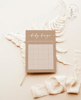 Baby Bingo Shower Game | Boho Baby Bingo Game Template