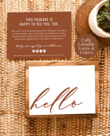 Boho Small Business Thank You Card | Editable Thank You Card Template