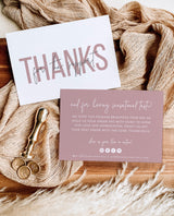 Minimalist Small Business Thank You Card | Boho Boutique Thank You Template
