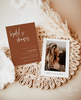Terracotta Bridal Shower Invite | Minimalist Bridal Shower Invite