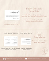 Minimalist Enclosure Card | Modern Minimalist Wedding Insert