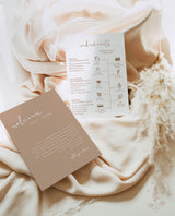 Modern Beige Wedding Timeline Template | Minimalist Events Timeline