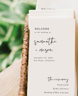 Minimalist Wedding Program | Printable Order of Service