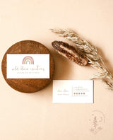Rainbow Business Card Template | Boho Rainbow Watercolor