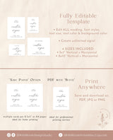 Minimalist Custom Sign Template | Custom Bridal Shower Signs