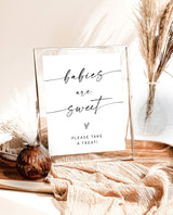 Babies are Sweet Please Take A Treat Sign | Minimalist Babies are Sweet Sign