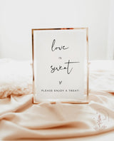 Love is Sweet Please Take A Treat Sign | Modern Minimalist Wedding Sign