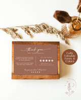 Dusty Blush Small Business Thank You Card | Boho Boutique Thank You Template