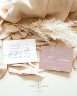 Dusty Blush Small Business Thank You Card | Boho Boutique Thank You Template