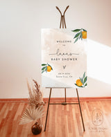 Cutie Baby Shower Welcome Sign | Citrus Baby Shower Sign