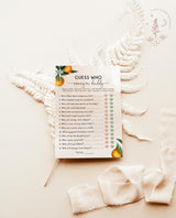 Cutie Baby Shower Game Bundle | Citrus Baby Shower | A Little Cutie is on the Way | Tangerine Baby Shower Games | Printable Shower Game | O1