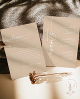 Minimalist Wedding Events Card | Modern Weekend Events