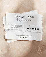 Minimalist Small Business Thank You Card | Editable Thank You Card Template