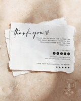 Minimalist Small Business Thank You Card | Editable Thank You Card Template | Thank You For Your Order | Modern Thank You Package Insert M5