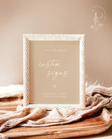 Modern Custom Sign Template | Beige Customizable Wedding Signage