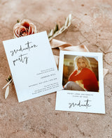 Graduation Party Invitation Template | Minimalist Graduation Announcement