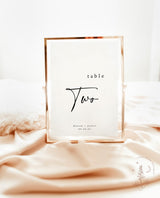 Modern Minimalist Wedding Table Numbers | Minimal Wedding Table Number