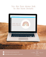 Rainbow Cupcake Toppers | Boho Rainbow Baby Shower