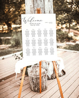 Minimalist Seating Chart Sign | Modern Wedding Seating Chart Poster