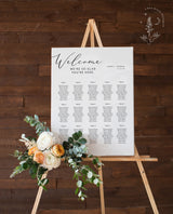 Minimalist Seating Chart Sign | Modern Wedding Seating Chart Poster