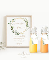Baby Shower Mimosa Bar Sign | Greenery Baby Brunch Momosa Bar