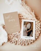 Minimalist Bridal Shower Invitation | Boho Beige Bridal Shower Invite