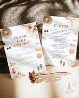 Tropical Bachelorette Party Invitation | Tropical Bachelorette Itinerary