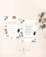 Tropical Bachelorette Party Editable Invitation | Tropical Bachelorette Itinerary