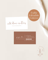 Terracotta Small Business Card | Boutique Business Card Template