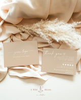 Boho Small Business Thank You Card | Editable Thank You Card Template