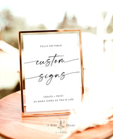 Minimalist Wedding Sign Template | Customizable Wedding Signage