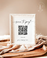 QR Code Sign | Minimalist Scan to Pay Business Sign