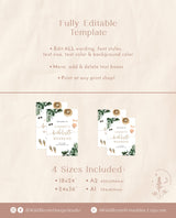 Bachelorette Welcome Poster Template | Tropical Bachelorette Party