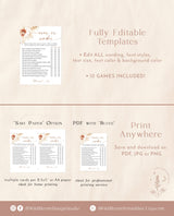 Boho Baby Shower Game Bundle | Pampas Grass Baby Shower