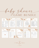 Boho Baby Shower Game Bundle | Pampas Grass Baby Shower