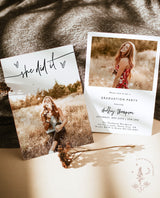 Graduation Party Invitation Template | Minimalist Graduation Announcement