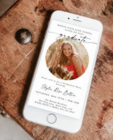 Digital Graduation Party Invite Template | Electronic Graduation Announcement
