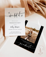 Graduation Party Invitation Template | Minimalist Graduation Announcement