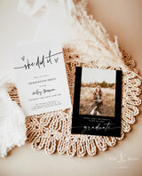 Graduation Party Invitation Template | Minimalist Graduation Announcement